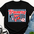 Broncos Spirit Vertical Pattern w Number