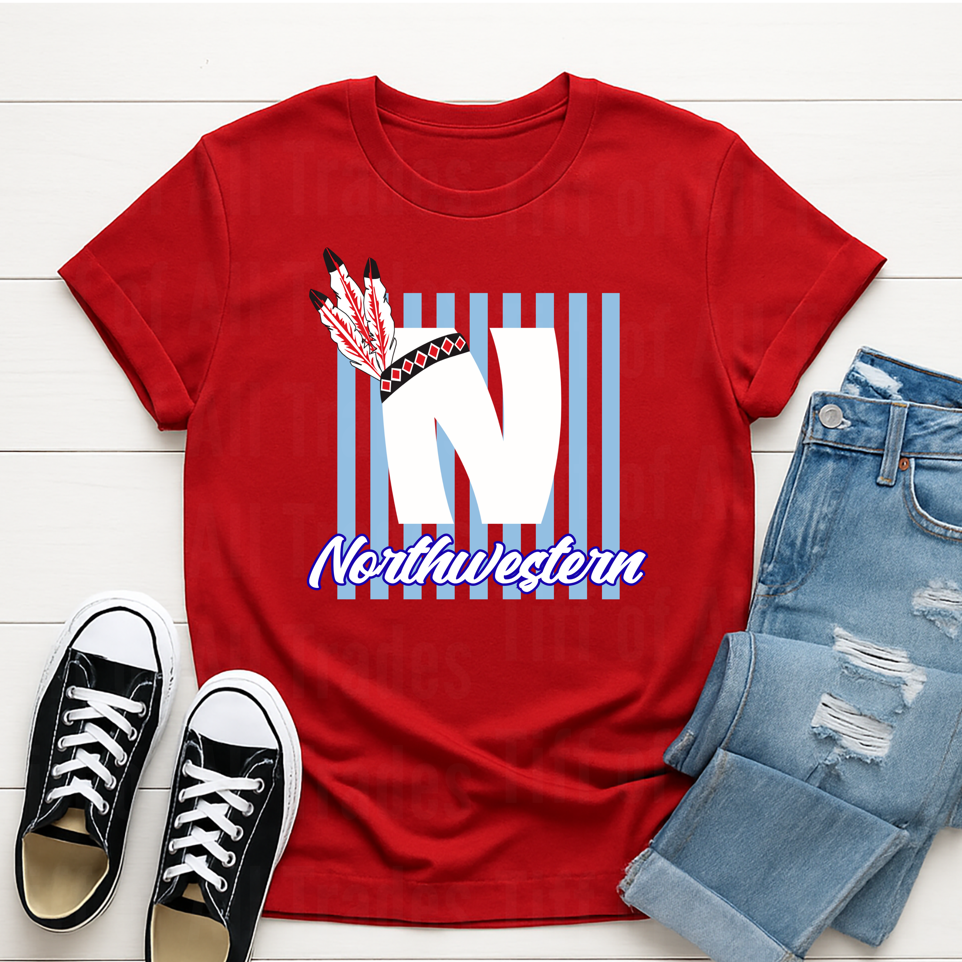 Northwestern Vertical Lines Logo